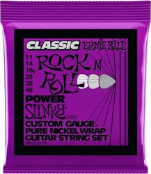 Cordes guitare électrique Ernie ball Electric (6) 2250 Classic Rock N Roll Power Slinky 11-48 - Jeu de 6 cordes