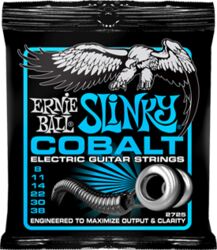 Cordes guitare électrique Ernie ball Electric (6) 2725 Cobalt Extra Slinky 8-38 - Jeu de 6 cordes