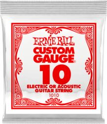 Cordes guitare électrique Ernie ball Electric / Acoustic (1) 1010 Slinky Nickel Wound 10 - Corde au détail