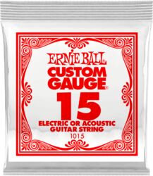 Cordes guitare électrique Ernie ball Electric / Acoustic (1) 1015 Slinky Nickel Wound 15 - Corde au détail