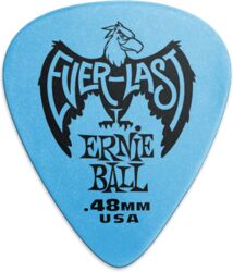 Médiator & onglet Ernie ball Everlast Sachet de 12 Bleu 0,48mm