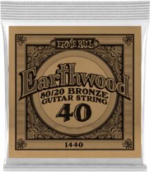 Cordes guitare acoustique Ernie ball Folk (1) Earthwood 80/20 Bronze 040 - Corde au détail