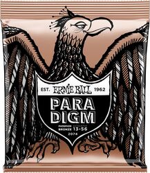 Cordes guitare acoustique Ernie ball Folk (6) 2074 Paradigm Phosphore 13 -56 - Jeu de 6 cordes