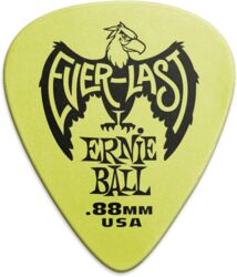 Médiator & onglet Ernie ball Everlast Sachet de 12 Vert 0,88mm