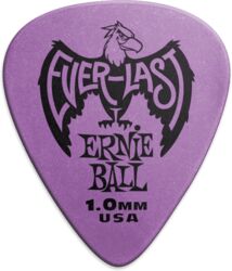 Médiator & onglet Ernie ball Everlast Sachet de 12 Violet 1mm