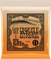 Cordes ukelele  Ernie ball P02329 Ukulele 4-String Set Ball End Nylon Clear Concert / Soprano 28-28 - Jeu de 4 cordes