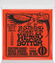 P02624 Electric Guitar 8-String Set STHB Slinky Nickel Wound 9-80