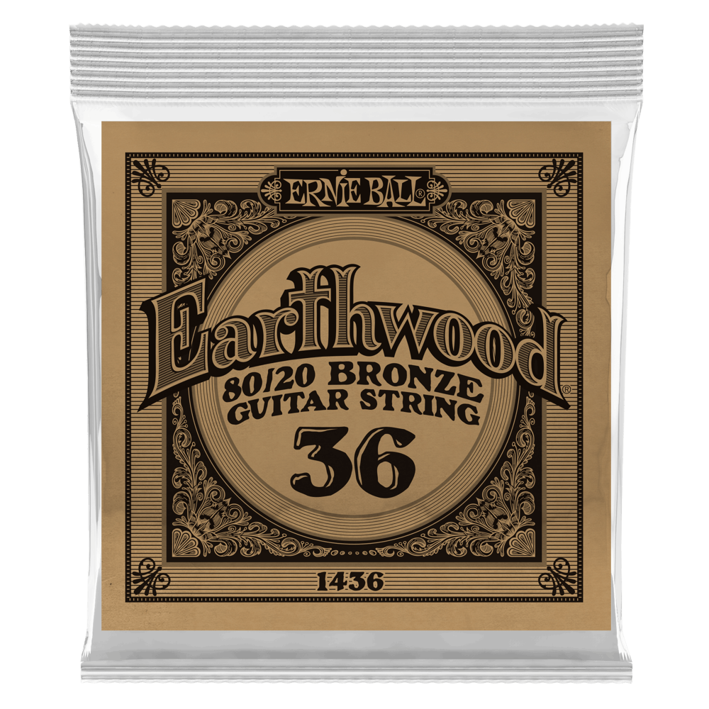 Ernie Ball Corde Au DÉtail Folk (1) Earthwood 80/20 Bronze 036 - Cordes Guitare Acoustique - Variation 1