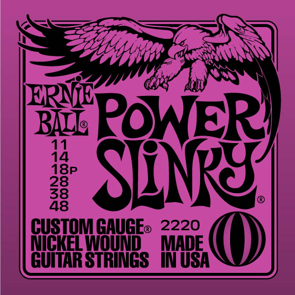 Ernie Ball Electric (6) 2220 Power Slinky 11-48 - Cordes Guitare Électrique - Variation 1