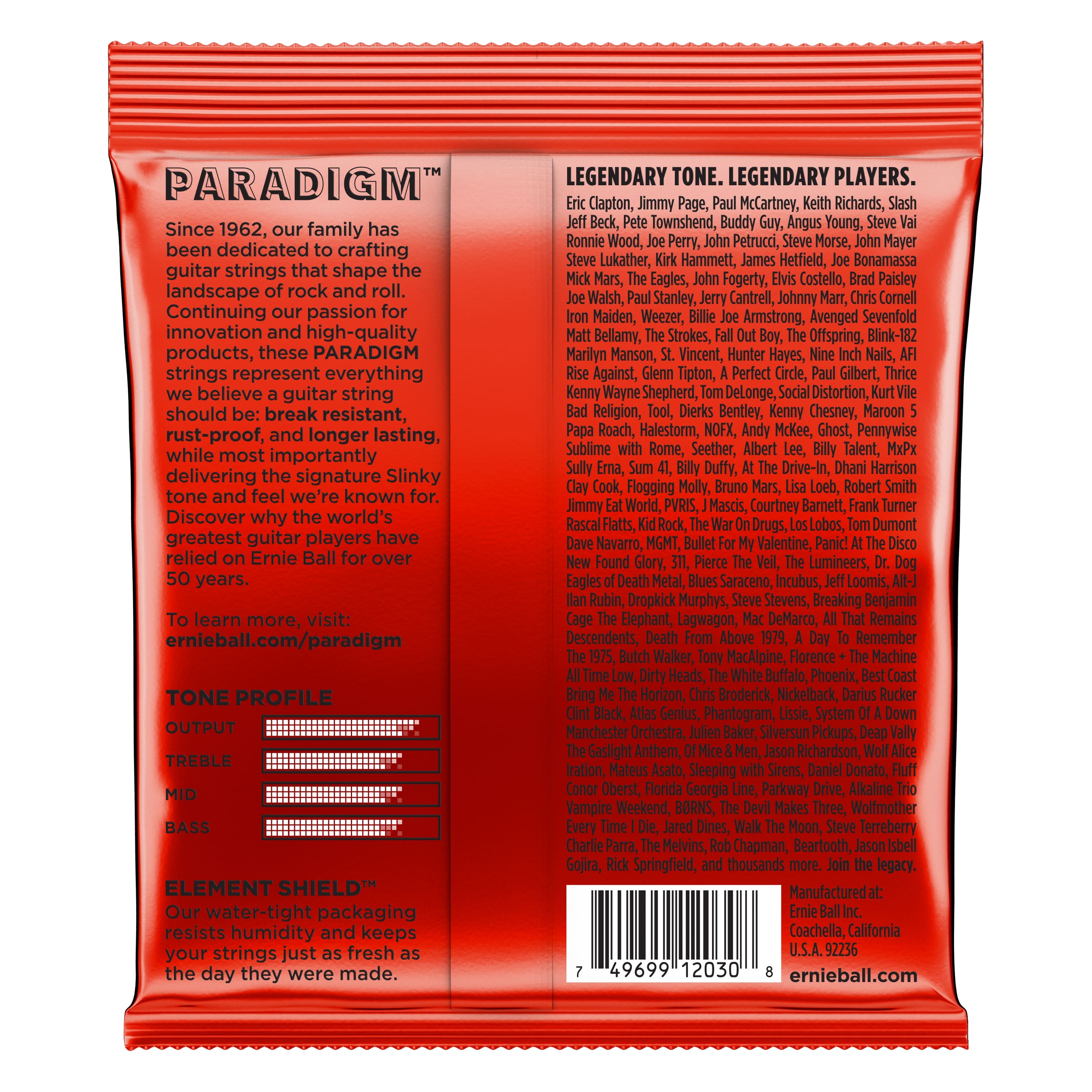 Ernie Ball P02030 7-string Paradigm Sthb Slinky Electric Guitar 7c 10-62 - Cordes Guitare Électrique - Variation 1