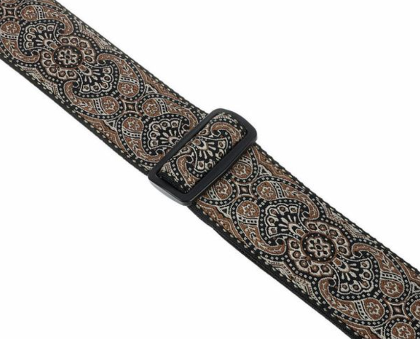 Ernie Ball P04163 Gold & Black Paisley Jacquard 2in. Guitar Strap Polypropylene 5.08cm - Sangle Courroie - Variation 2