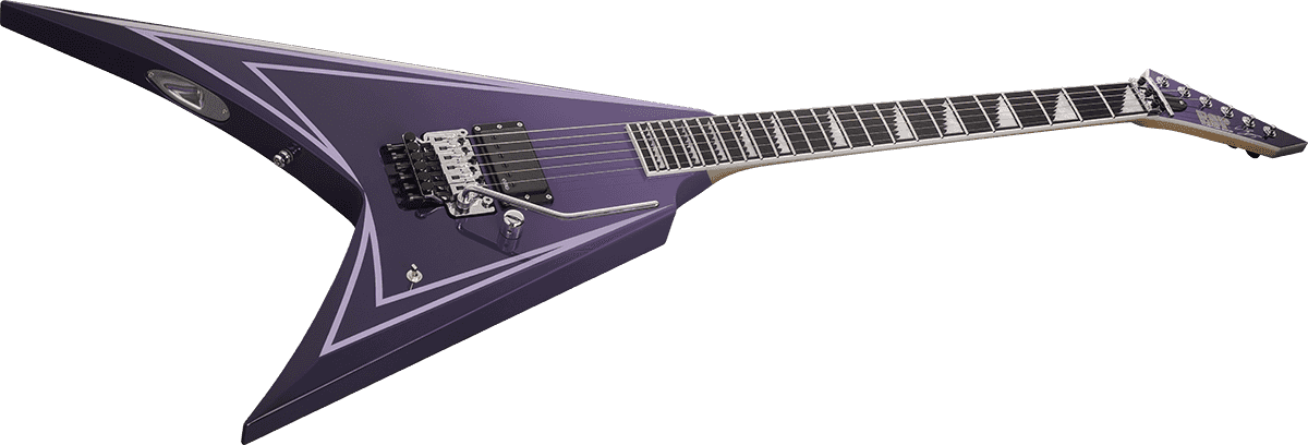 Esp Alexi Laiho Hexed Signature H Fr Eb - Purple Fade Satin W/ Ripped Pinstripes - Guitare Électrique MÉtal - Variation 1