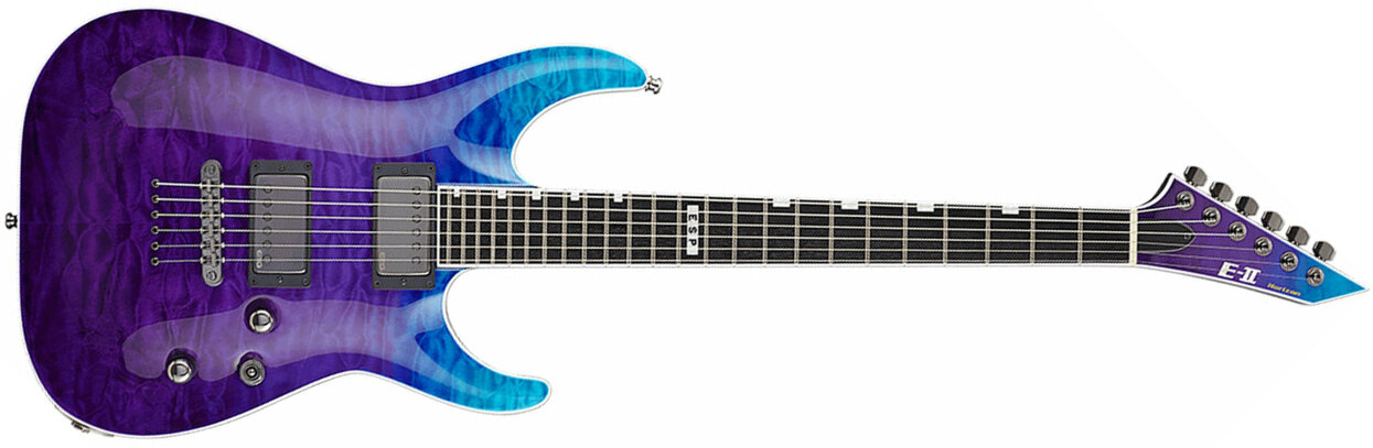 Esp E-ii Horizon Nt-ii Hh Emg Eb - Blue-purple Gradation - Guitare Électrique Forme Str - Main picture