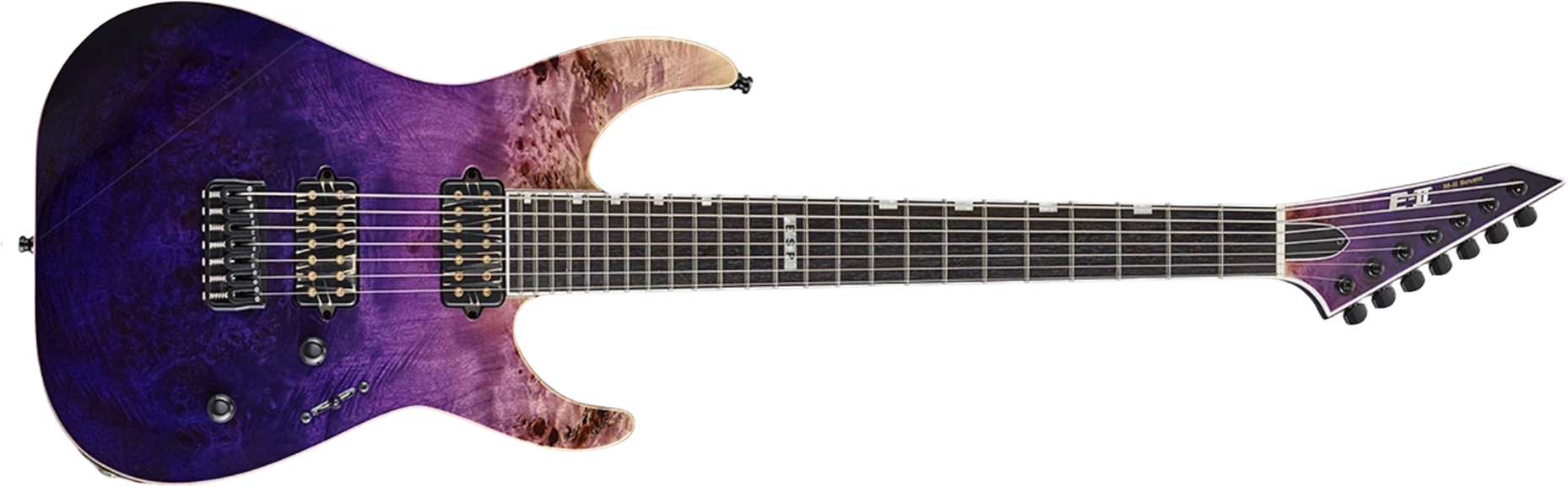 Esp E-ii M-ii 7c Ht Japon 2h Bare Knuckle Eb - Purple Natural Fade - Guitare Électrique MÉtal - Main picture