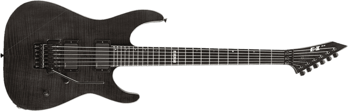 Esp E-ii M-ii Neck Thru Japon Hh Emg Fr Eb - See Thru Black - Guitare Électrique Forme Str - Main picture