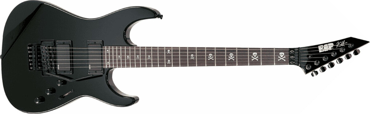 Esp Kirk Hammett Kh-2 Hh Emg Fr Rw - Black - Guitare Électrique Forme Str - Main picture