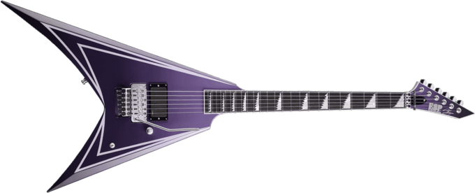 Esp Alexi Laiho Hexed Signature - Purple fade satin w/ ripped pinstripes