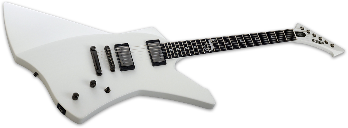 Esp Custom Shop James Hetfield Snakebyte Japon Signature Hh Emg Eb - Snow White - Guitare Électrique MÉtal - Variation 1