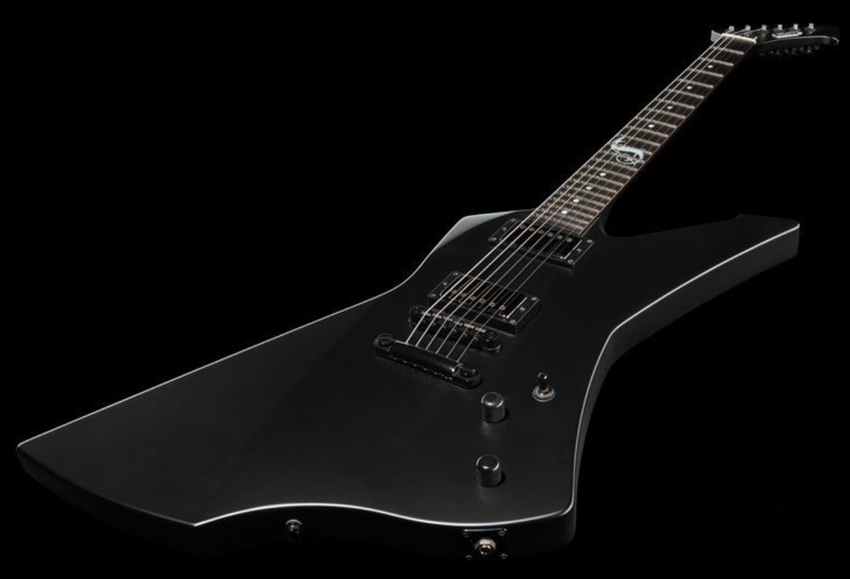 Esp Custom Shop James Hetfield Snakebyte Jap Signature 2h Emg Eb - Black Satin - Guitare Électrique MÉtal - Variation 1