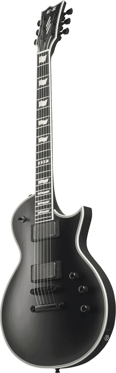 Esp Eclipse Hh Emg Ht Eb - Black Satin - Guitare Électrique Single Cut - Variation 1