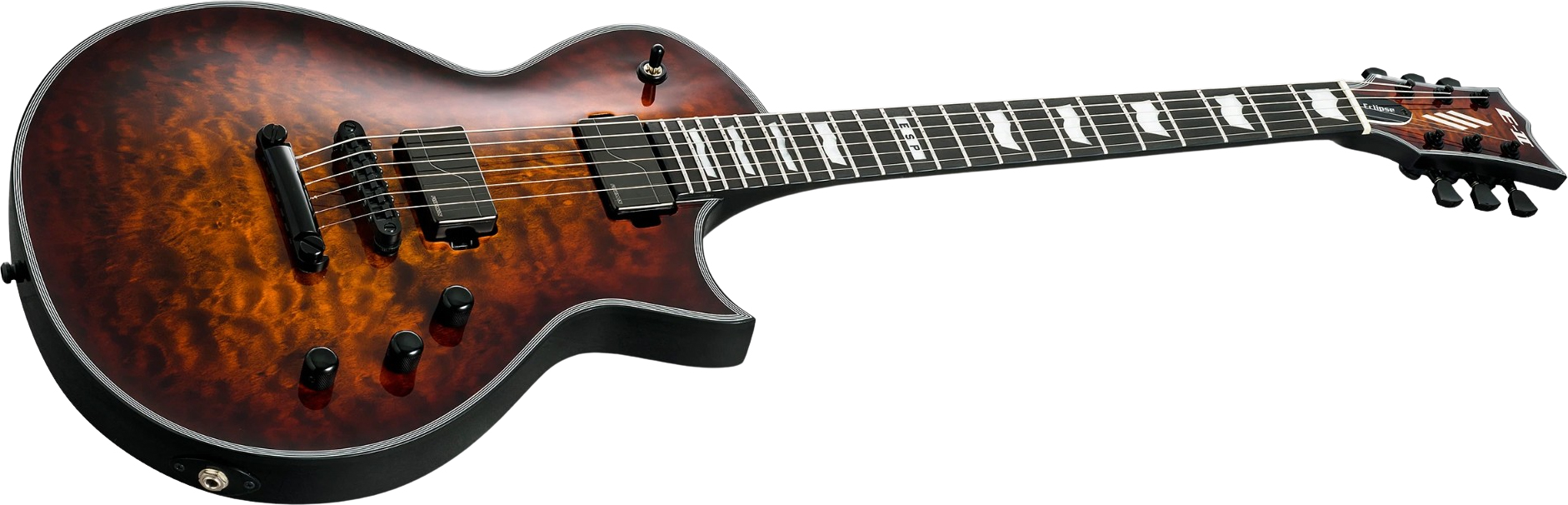 Esp E-ii Eclipse Jap 2h Fishman Fluence Modern Ht Eb - Tiger Eye Sunburst - Guitare Électrique Single Cut - Variation 1