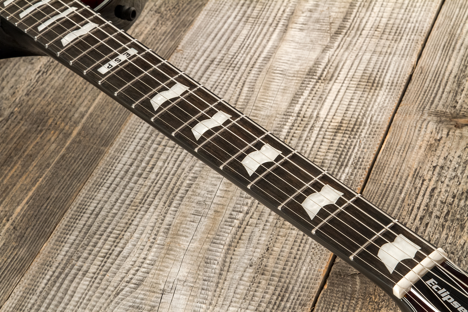 Esp E-ii Eclipse Jap 2h Fishman Fluence Modern Ht Eb - Tiger Eye Sunburst - Guitare Électrique Single Cut - Variation 8