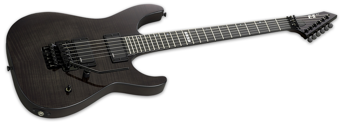 Esp E-ii M-ii Neck Thru Japon Hh Emg Fr Eb - See Thru Black - Guitare Électrique Forme Str - Variation 1