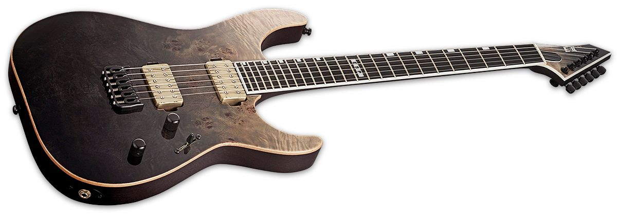 Esp E-ii M-ii Nt Jap 2h Bare Knuckle Ht Eb - Black Natural Fade - Guitare Électrique Forme Str - Variation 1