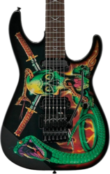 Guitare électrique métal Esp Custom Shop George Lynch Skulls & Snakes (Japan) - Custom graphic