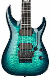 Guitare électrique 7 cordes Esp E-II Horizon FR-7 Standard - Black turquoise burst