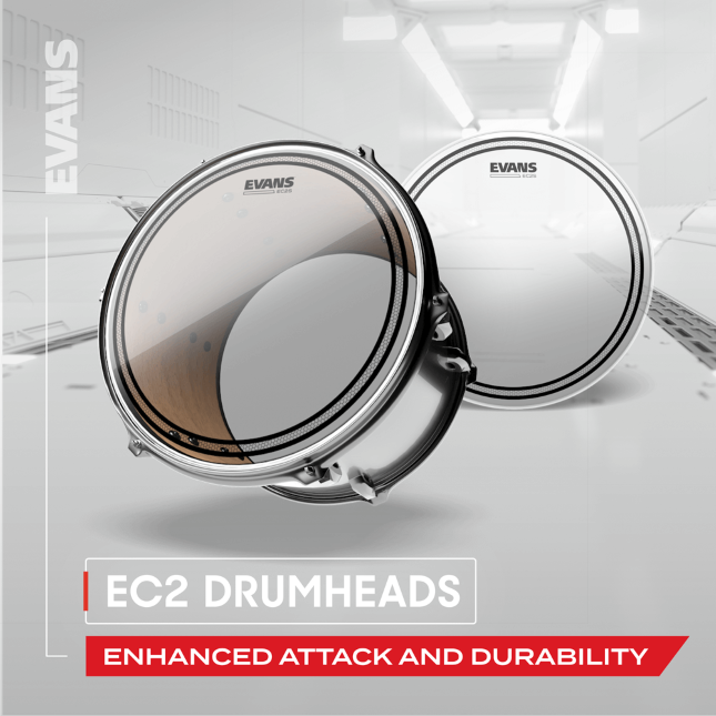 Evans Ec2s Clear Tom Batter - 13 Pouces - Peau Tom - Variation 1