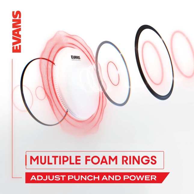 Evans Emad 2 Bass Drumhead Bd22emad2 - 22 Pouces - Peau Grosse Caisse - Variation 1