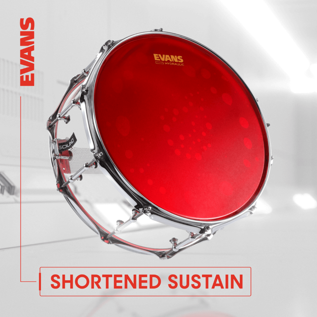 Evans Hydraulic Red Coated Snare Batter - 14 Pouces - Peau Caisse Claire - Variation 1