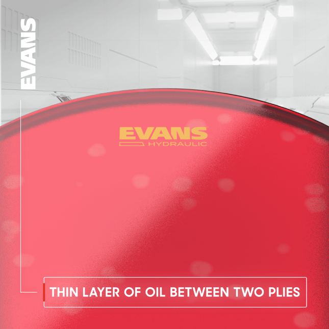 Evans Hydraulic Red Coated Snare Batter - 14 Pouces - Peau Caisse Claire - Variation 2