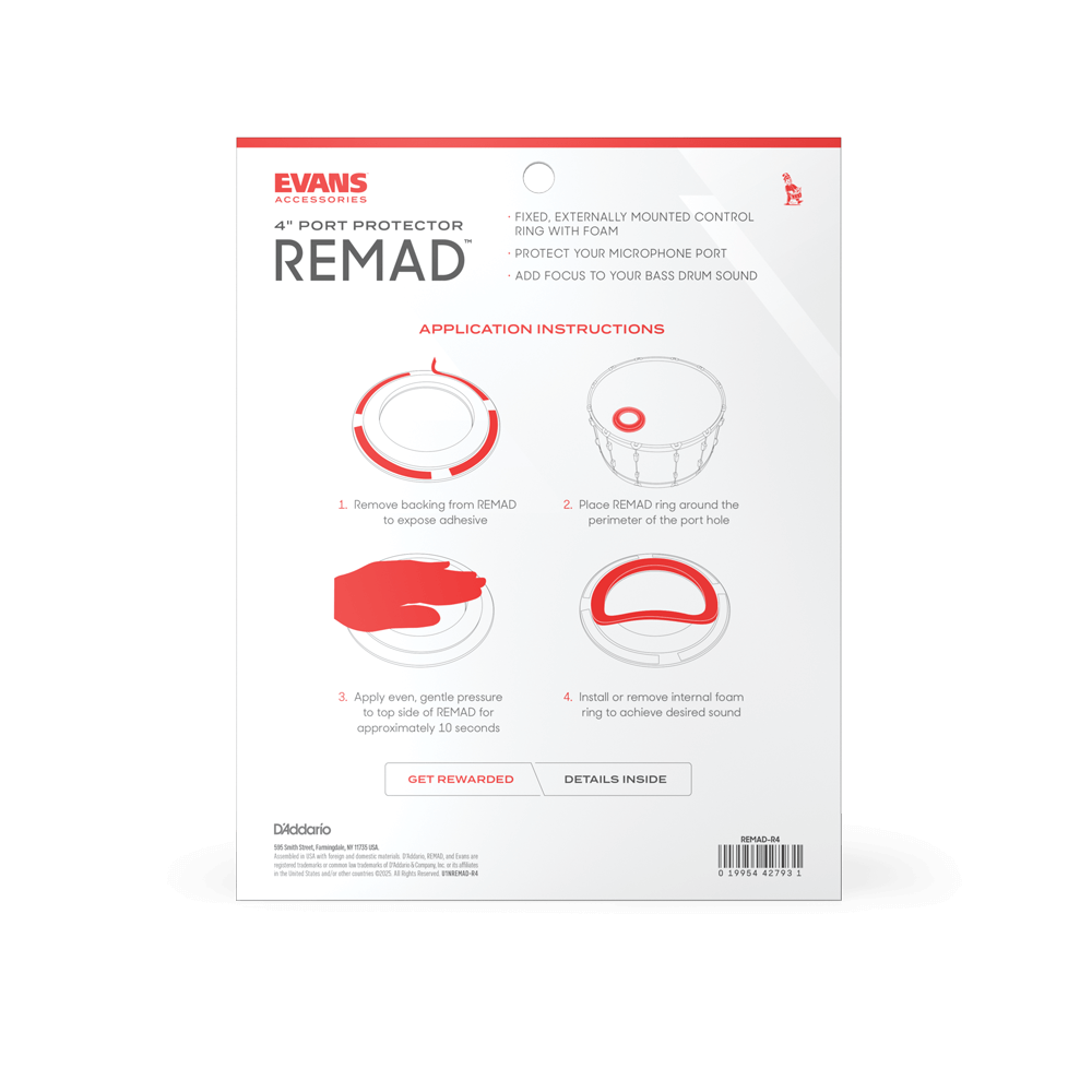 Evans Remad Port Hole Protector, 4 Inch - Muffle Ring Control - Variation 2