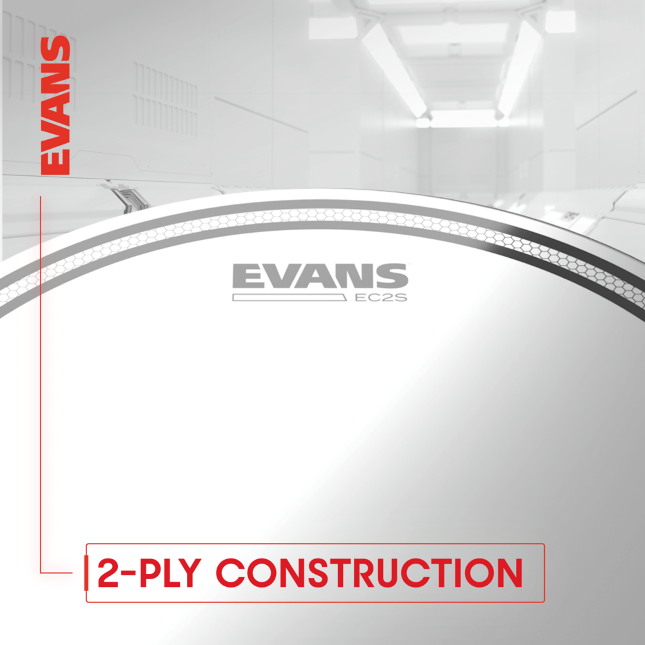 Evans Tt14ec2s Ec2s Transparente 14 - 14 Pouces - Peau Tom - Variation 2