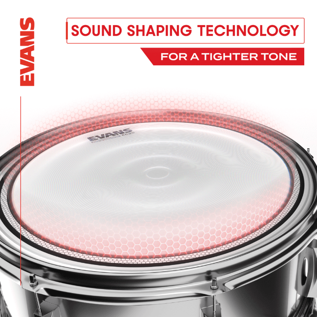 Evans Tt14ec2s Ec2s Transparente 14 - 14 Pouces - Peau Tom - Variation 3