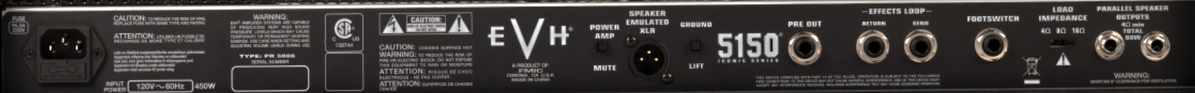 Evh 5150 Iconic Series Head 80w Black - Ampli Guitare Électrique TÊte / PÉdale - Variation 4