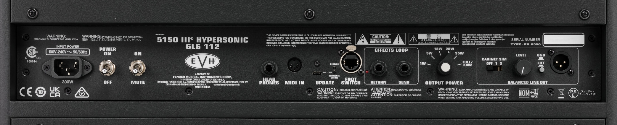 Evh 5150iii Hypersonic 6l6 1x12 Combo 50w Black - Ampli Guitare Électrique Combo - Variation 4