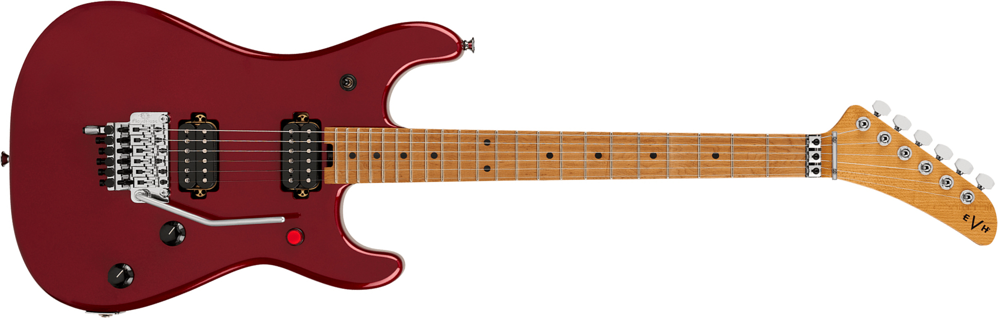Evh 5150 Series Deluxe Mex 2h Fr Mn - Candy Apple Red Metallic - Guitare Électrique Forme Str - Main picture