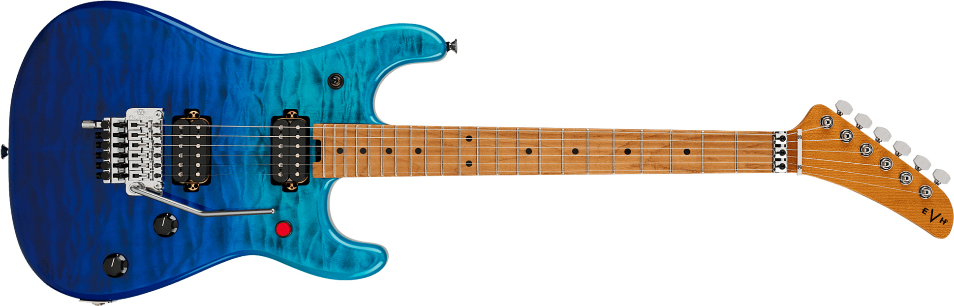 Evh 5150 Series Deluxe Qm Mex 2h Fr Mn - Pacific Drift - Guitare Électrique Forme Str - Main picture