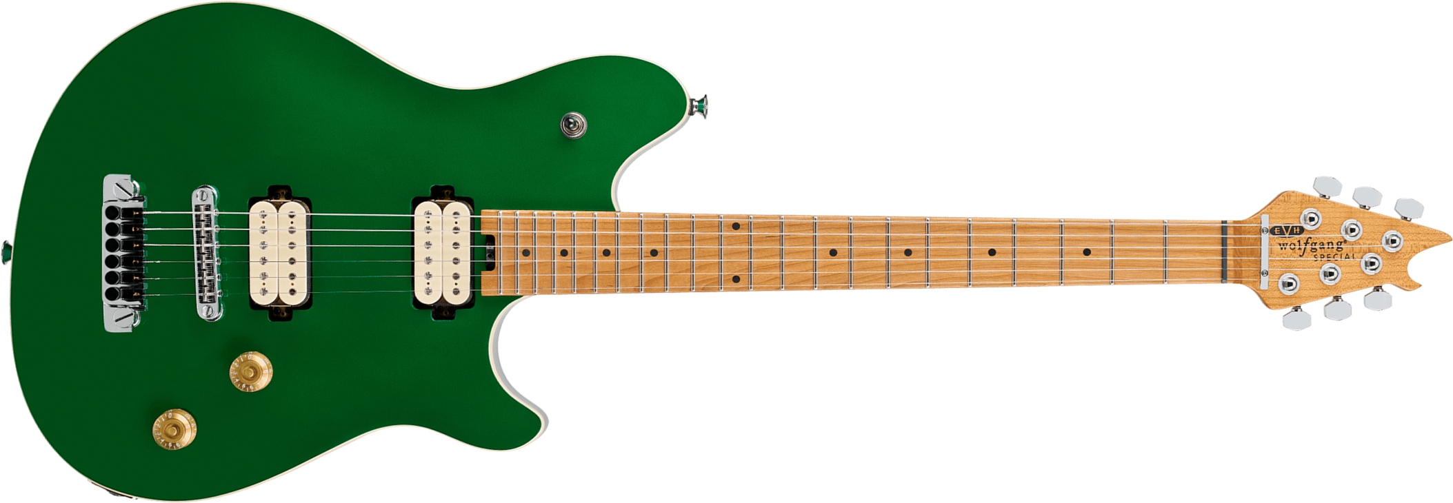 Evh Wolfgang Special Tom Baked Maple Mex 2h Ht Mn - Kandy Green - Guitare Électrique MÉtal - Main picture