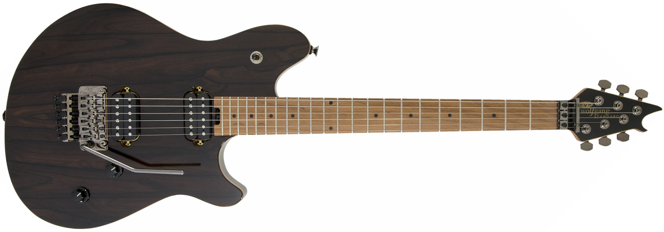 Evh Wolfgang Standard Exotic Ziricote 2h Fr Mn - Dark Natural - Guitare Électrique RÉtro Rock - Main picture