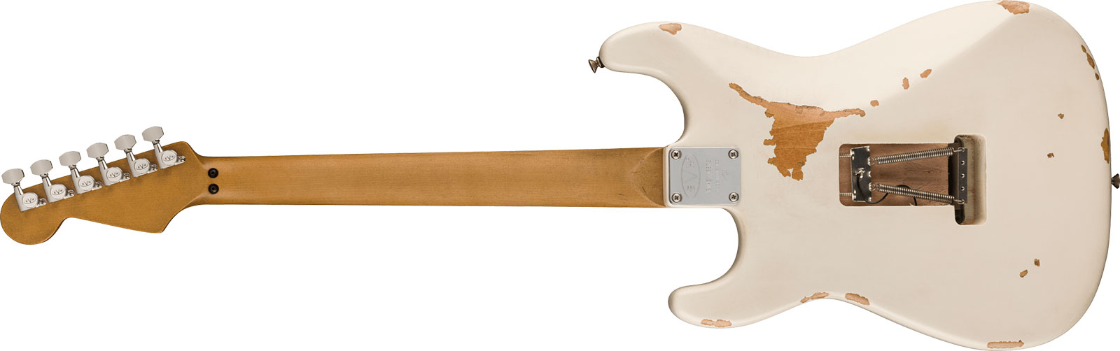 Evh Frankenstein Relic Mex 1h Fr Mn + Premium Cable 42.inc + Premium Strap - White - Guitare Électrique Forme Str - Variation 1