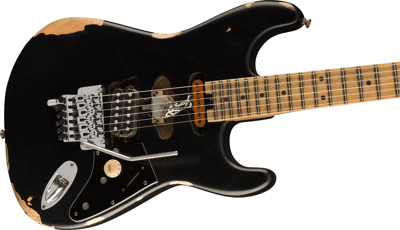 Evh Frankenstein Relic Mex 1h Fr Mn + Premium Cable 42.inc + Premium Strap - Black - Pack Guitare Électrique - Variation 3
