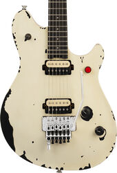 Guitare électrique signature Evh Striped Wolfgang Special Ltd (MEX, EB) - Distressed ivory