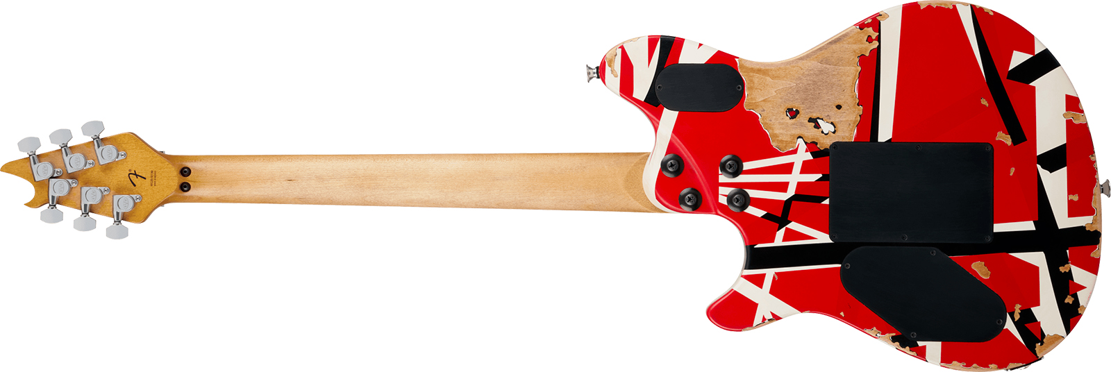 Evh Wolfgang Special Striped Ltd Mex 2h Fr Eb - Aged Red Black & White Stripes - Guitare Électrique MÉtal - Variation 1