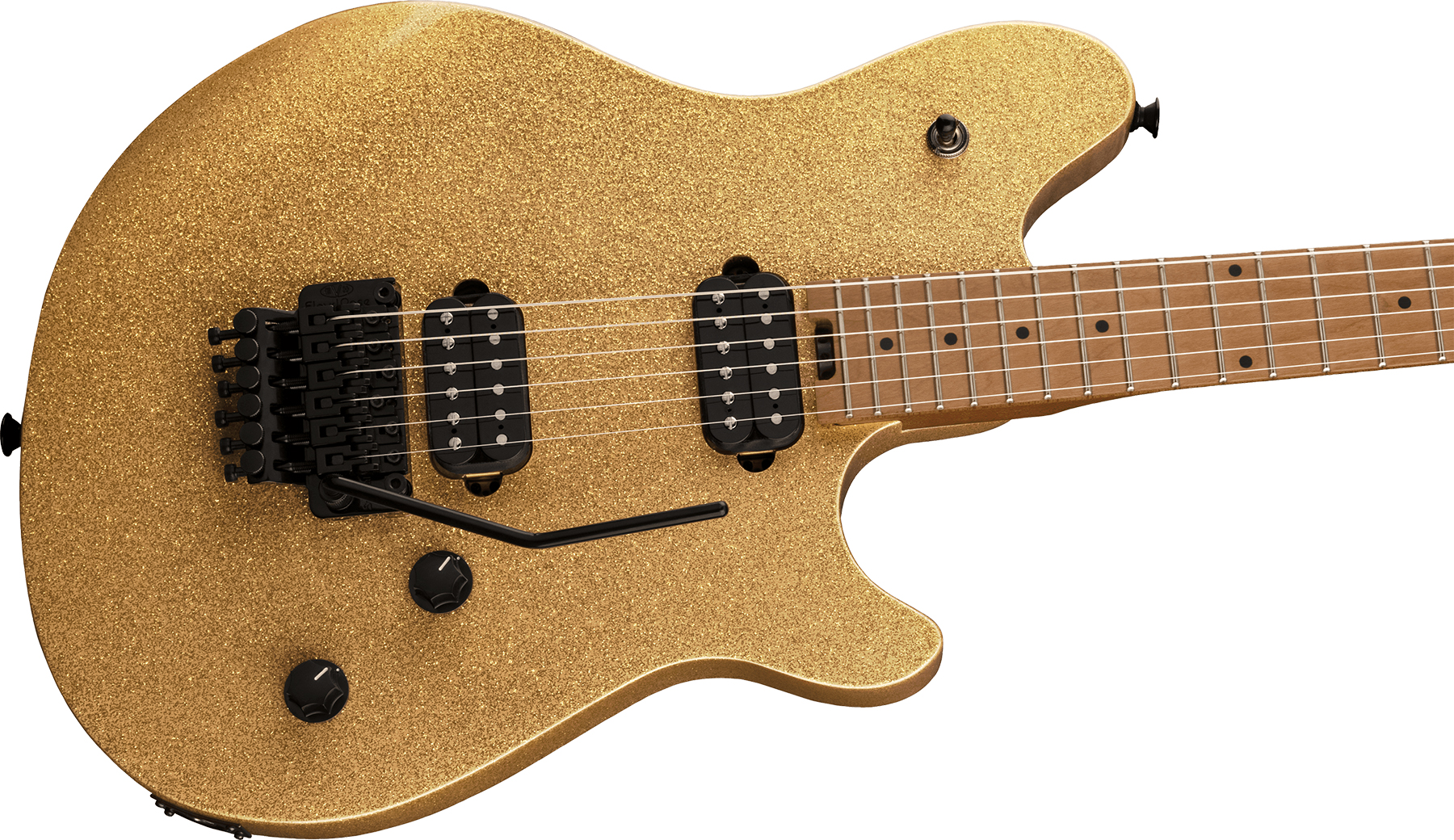 Evh Wolfgang Wg Standard 2h Fr Mn - Gold Sparkle - Guitare Électrique MÉtal - Variation 2