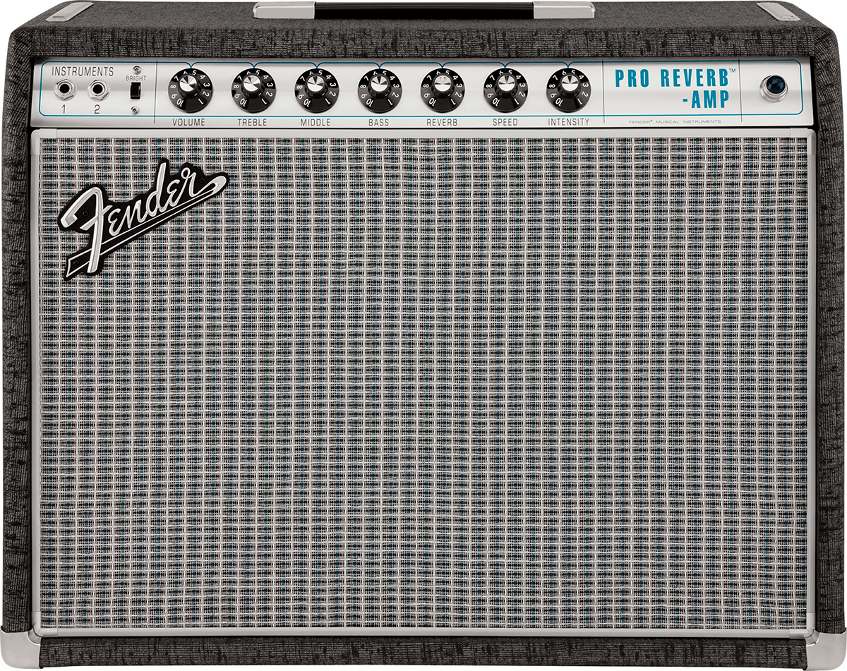 Fender 1968 Custom Pro Reverb Ltd Pewter 40w 6l6 1x12 - Ampli Guitare Électrique Combo - Variation 1