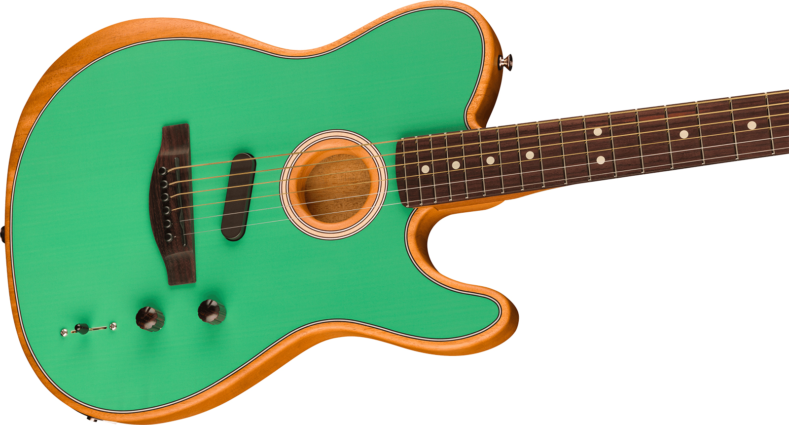 Fender Acoustasonic Tele Player Ltd Mex Epicea Acajou Rw - Sea Foam Green - Guitare Folk - Variation 2